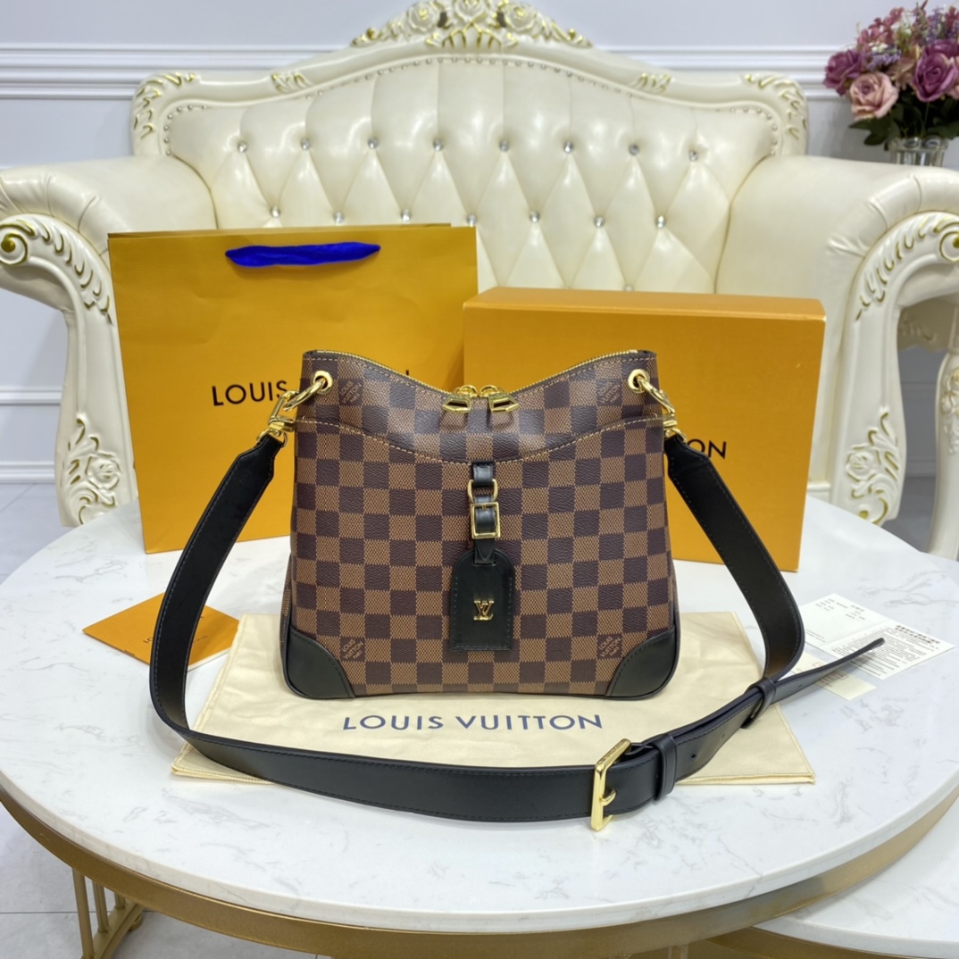 Louis Vuitton ODEON PM Handbag Damier Ebene N50064 Black